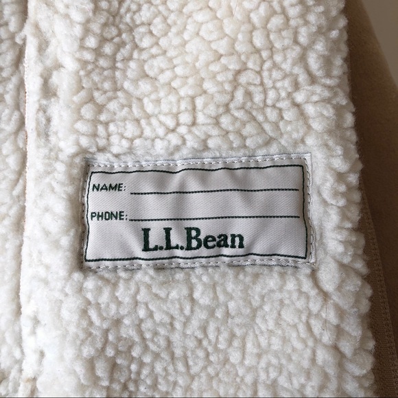 L.L. Bean Girls' Faux Shearling Sherpa Teddy Lined Jacket Coat M 5-6 - Picture 13 of 13